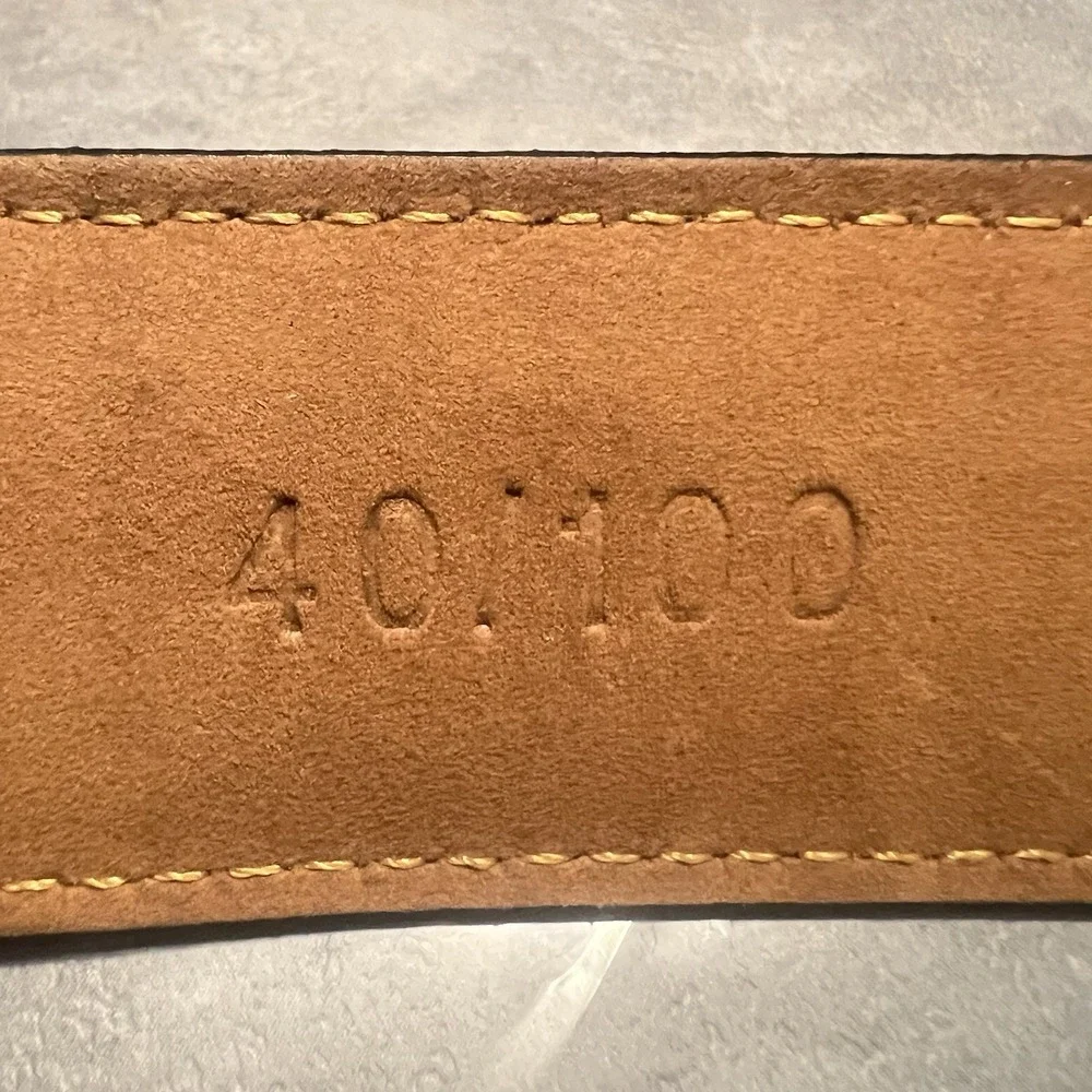 Crookhorn Handmade In USA Leather Belt Sz 40 Dark Brown Classic Dress Minimalist